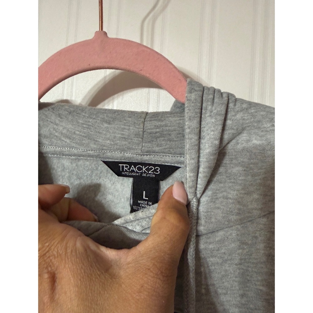 Track 23 Intelligent Design Mens Gray Teddy Bear Graphic Hoodie Sweatshirt L - Picture 3 of 5